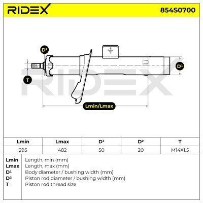 Shock Absorber RIDEX 854S0700 854S0700 - photo 8
