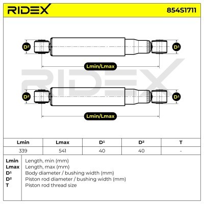 Shock Absorber RIDEX 854S1711 854S1711 - photo 5