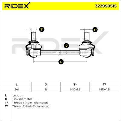 Stabilizer Link RIDEX 3229S0515 3229S0515 - photo 7