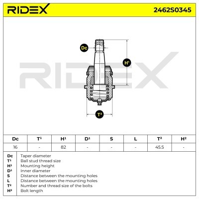 Ball Joint RIDEX 2462S0345 2462S0345 - photo 5