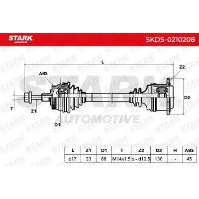 Drive Shaft Stark SKDS-0210208 SKDS-0210208 - photo 7