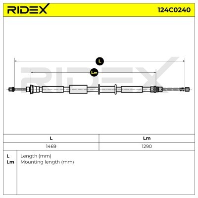 Cable Pull, Parking Brake RIDEX 124C0240 124C0240 - photo 5