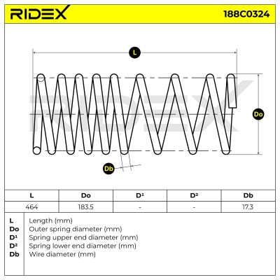 Suspension Spring RIDEX 188C0324 188C0324 - photo 4