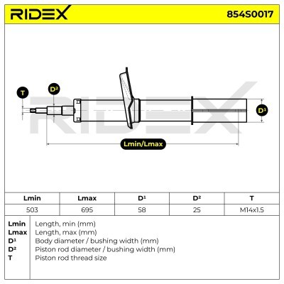 Shock Absorber RIDEX 854S0017 854S0017 - photo 8