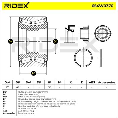 Wheel Bearing RIDEX 654W0370 654W0370 - photo 7