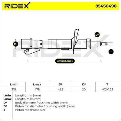 Shock Absorber RIDEX 854S0498 854S0498 - photo 5