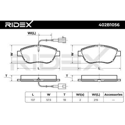 Brake Pads Set RIDEX 402B1056 402B1056 - photo 6