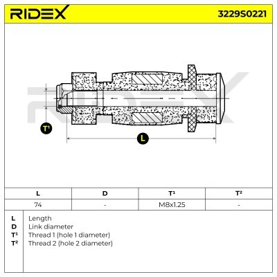 Stabilizer Link RIDEX 3229S0221 3229S0221 - photo 5