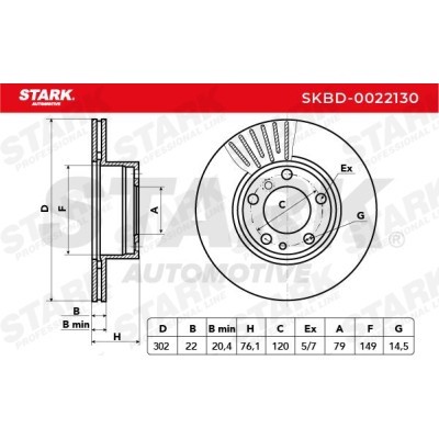Brake Disc Stark SKBD-0022130 SKBD-0022130 - photo 4