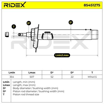 Shock Absorber RIDEX 854S1275 854S1275 - photo 13