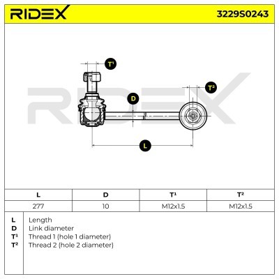 Stabilizer Link RIDEX 3229S0243 3229S0243 - photo 6
