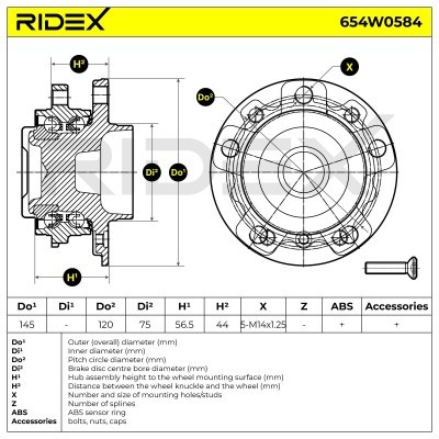 Wheel Bearing RIDEX 654W0584 654W0584 - photo 4
