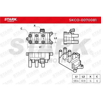 Ignition Coil Stark SKCO-0070081 SKCO-0070081 - photo 3