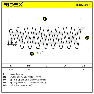 Suspension Spring RIDEX 188C1244 188C1244 - photo 4