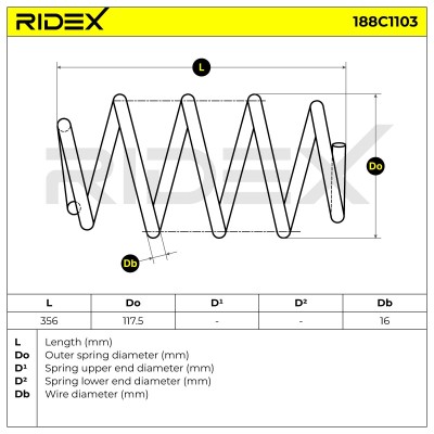 Suspension Spring RIDEX 188C1103 188C1103 - photo 5