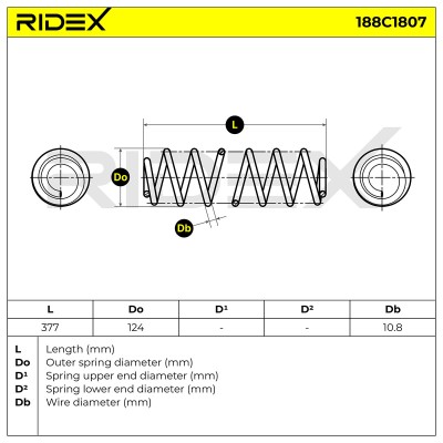 Suspension Spring RIDEX 188C1807 188C1807 - photo 4