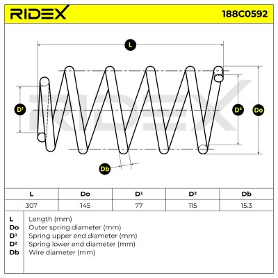 Suspension Spring RIDEX 188C0592 188C0592 - photo 5