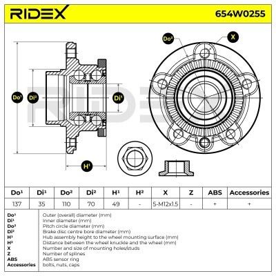 Wheel Bearing RIDEX 654W0255 654W0255 - photo 5