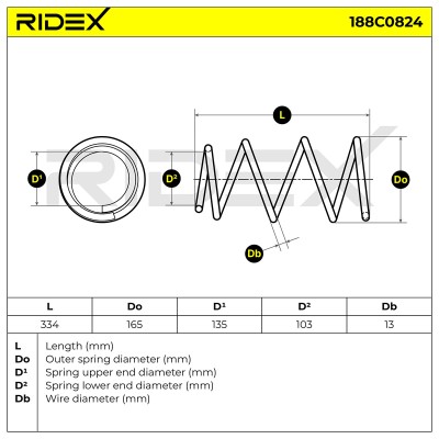 Suspension Spring RIDEX 188C0824 188C0824 - photo 5