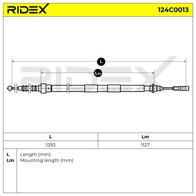 Cable Pull, Parking Brake RIDEX 124C0013 124C0013 - photo 6