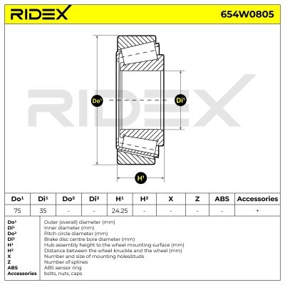 Wheel Bearing RIDEX 654W0805 654W0805 - photo 6