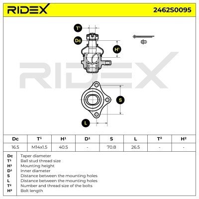 Ball Joint RIDEX 2462S0095 2462S0095 - photo 6