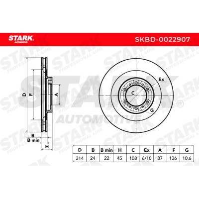 Brake Disc Stark SKBD-0022907 SKBD-0022907 - photo 5