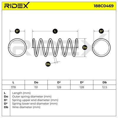 Suspension Spring RIDEX 188C0469 188C0469 - photo 5