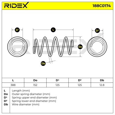 Suspension Spring RIDEX 188C0174 188C0174 - photo 5
