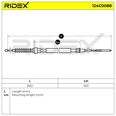 Cable Pull, Parking Brake RIDEX 124C0088 124C0088 - photo 6