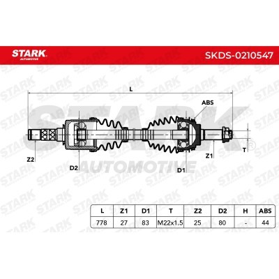 Drive Shaft Stark SKDS-0210547 SKDS-0210547 - photo 6