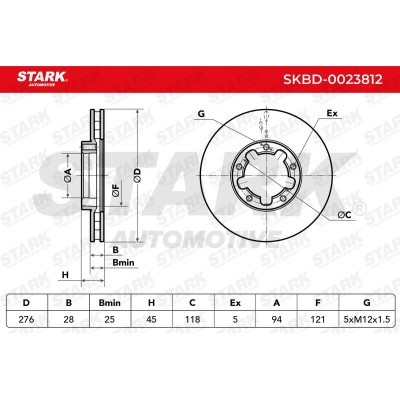 Brake Disc Stark SKBD-0023812 SKBD-0023812 - photo 5