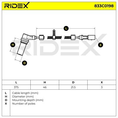 Crankshaft Pulse Sensor RIDEX 833C0198 833C0198 - photo 5