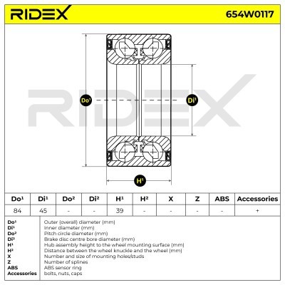 Wheel Bearing RIDEX 654W0117 654W0117 - photo 3
