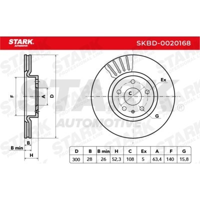 Brake Disc Stark SKBD-0020168 SKBD-0020168 - photo 5