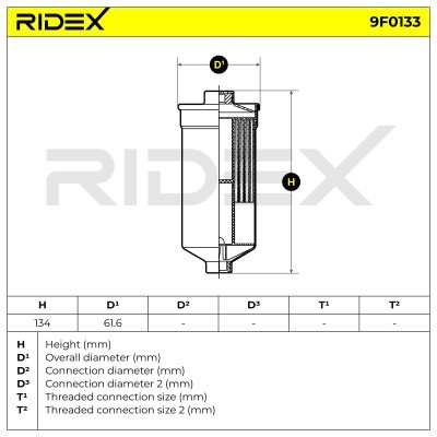 Fuel Filter RIDEX 9F0133 9F0133 - photo 7
