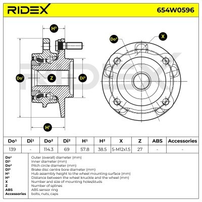 Wheel Bearing RIDEX 654W0596 654W0596 - photo 7