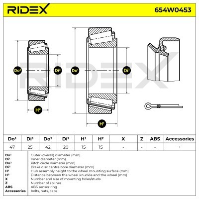 Wheel Bearing RIDEX 654W0453 654W0453 - photo 4