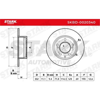 Brake Disc Stark SKBD-0020340 SKBD-0020340 - photo 4