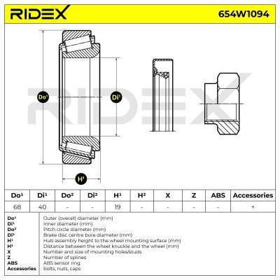 Wheel Bearing RIDEX 654W1094 654W1094 - photo 5