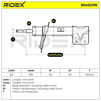 Shock Absorber RIDEX 854S2196 854S2196 - photo 8