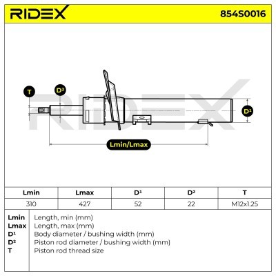 Shock Absorber RIDEX 854S0016 854S0016 - photo 8