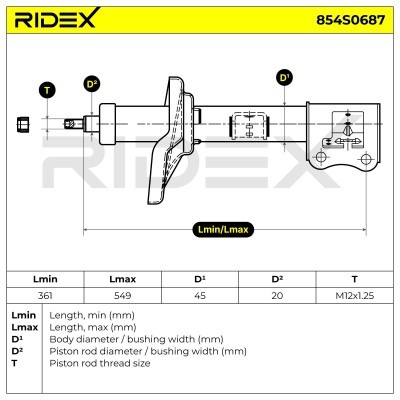 Shock Absorber RIDEX 854S0687 854S0687 - photo 9