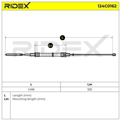 Cable Pull, Parking Brake RIDEX 124C0162 124C0162 - photo 6