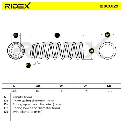 Suspension Spring RIDEX 188C0129 188C0129 - photo 5