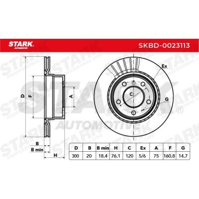Brake Disc Stark SKBD-0023113 SKBD-0023113 - photo 5