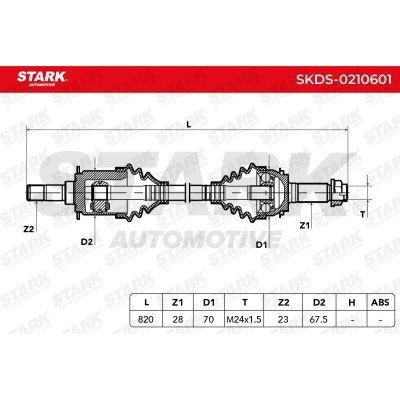 Drive Shaft Stark SKDS-0210601 SKDS-0210601 - photo 6