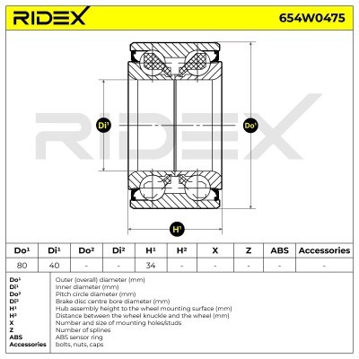 Wheel Bearing RIDEX 654W0475 654W0475 - photo 5