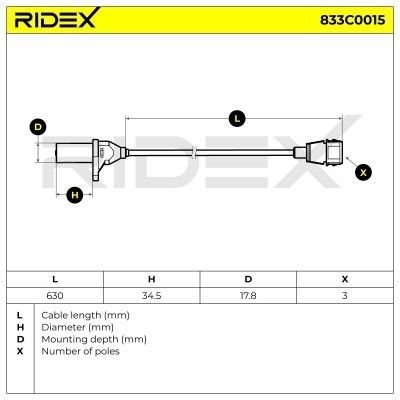 Crankshaft Pulse Sensor RIDEX 833C0015 833C0015 - photo 2