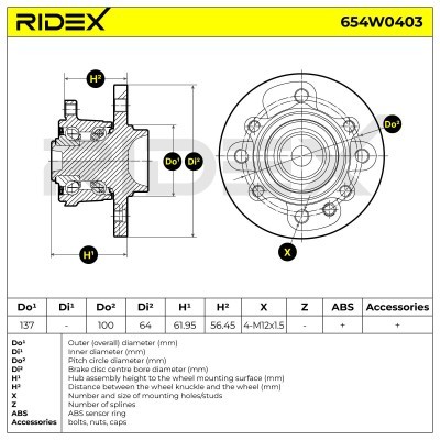 Wheel Bearing RIDEX 654W0403 654W0403 - photo 2